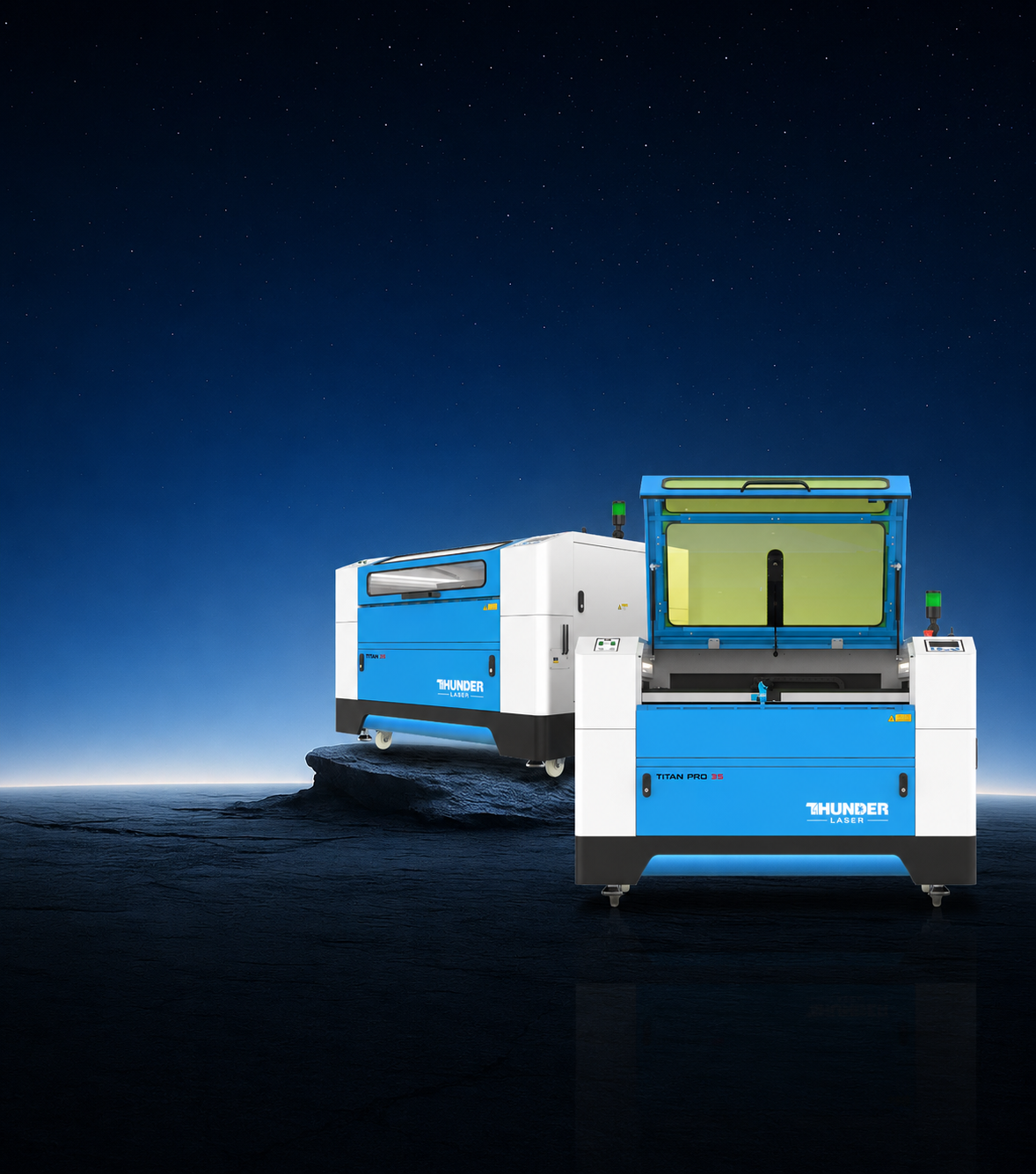 Le laser de tonnerre présente la machine industrielle de laser de série de titan