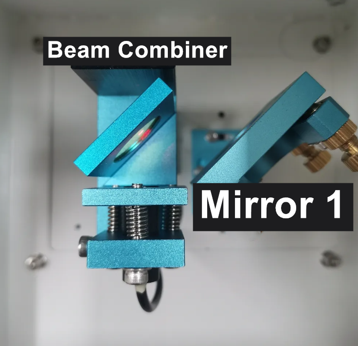 Combinateur de faisceau et miroir dans la machine Thunder Laser Bolt