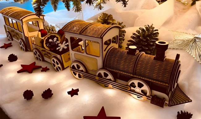 Ensemble décor de Noël en bois