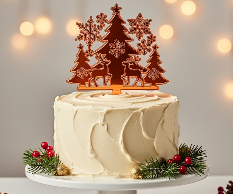 Gâteau de Noël découpé au laser