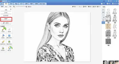 Croquis image traitée par un logiciel pour la gravure sur bois