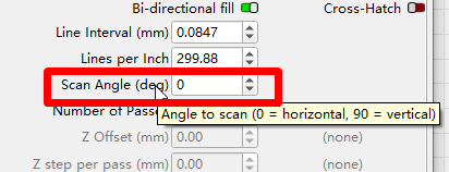 Réglez l'angle de balayage en cas de besoin pour maintenir un mouvement laser cohérent Réglez l'angle de balayage en cas de besoin pour maintenir un mouvement laser cohérent