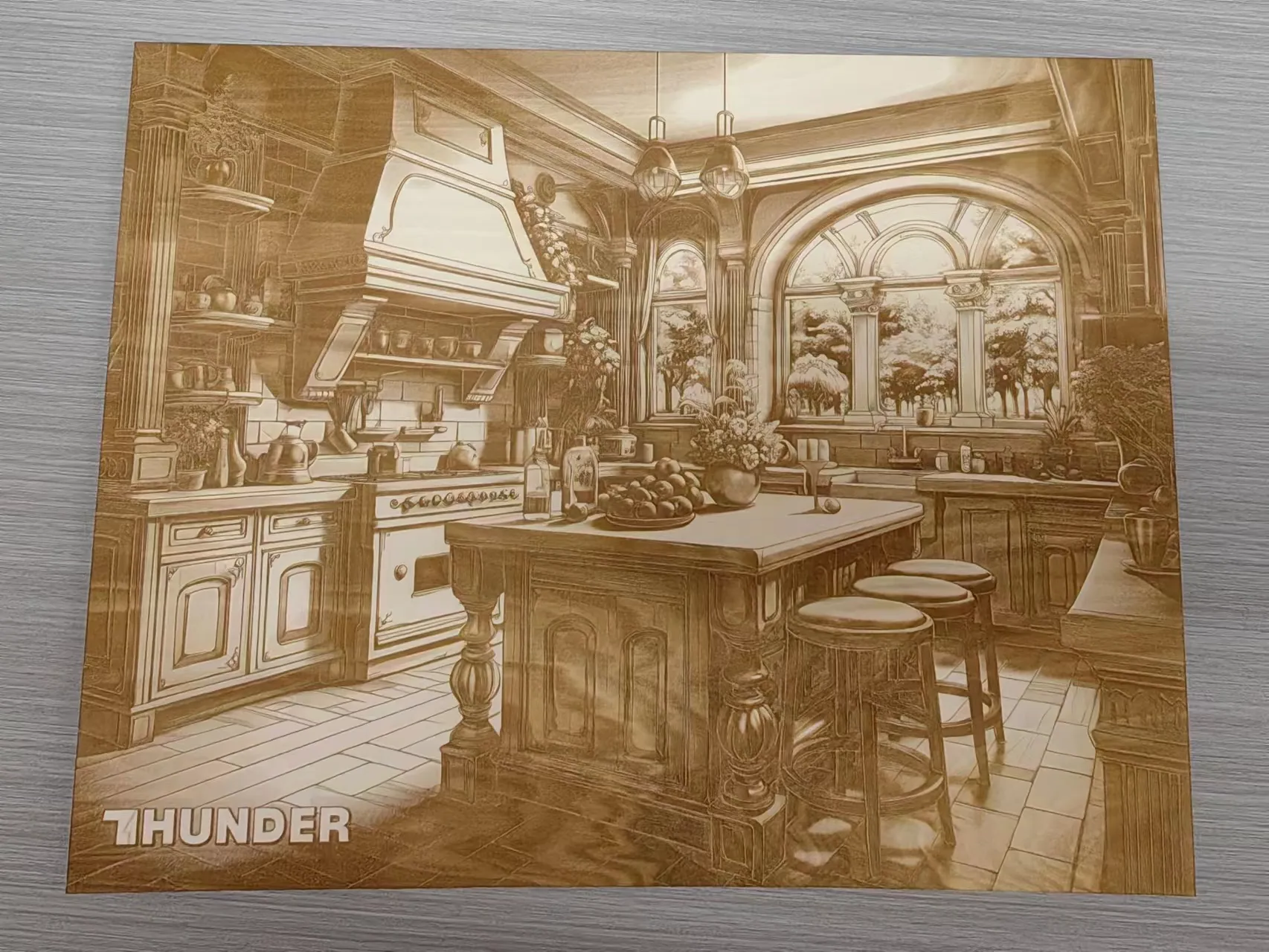 Exemple profond de gravure de laser