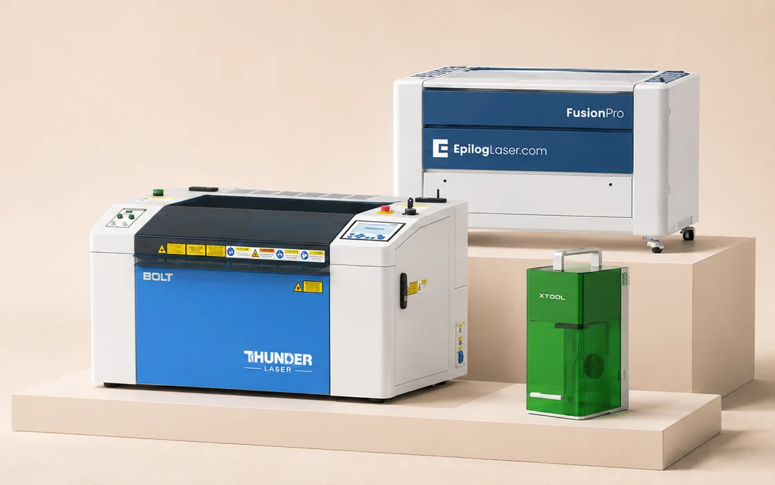 Epilog vs Thunder Laser vs xTool: Quel graveur laser est le meilleur?