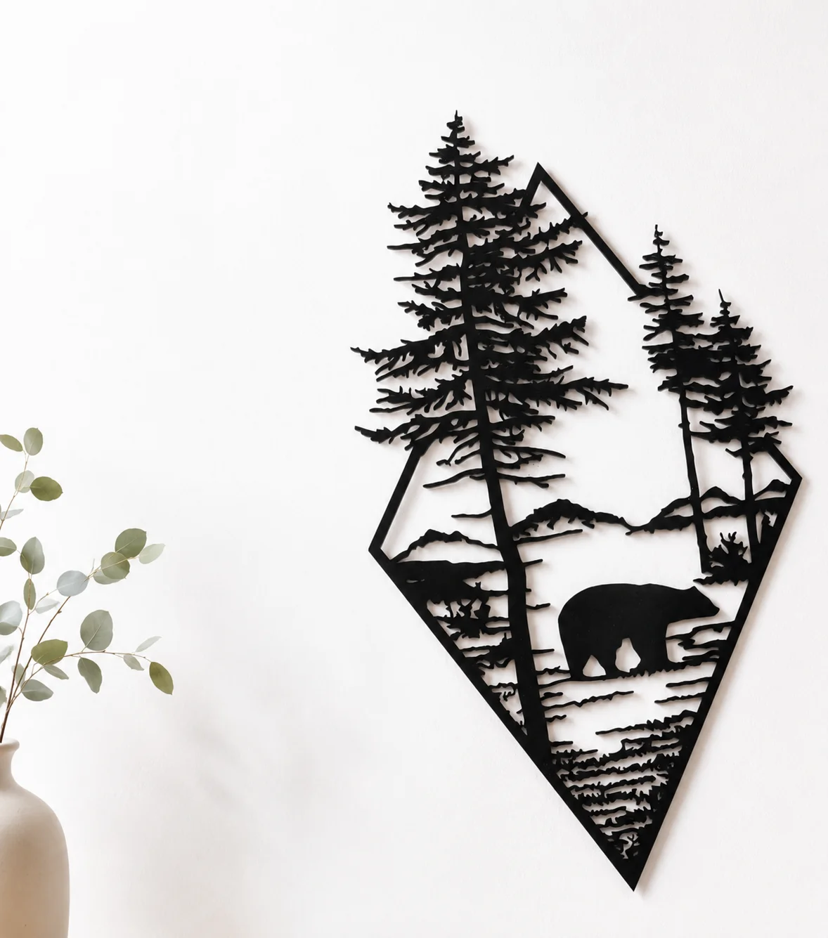 Art Mural Scène Forêt Ours