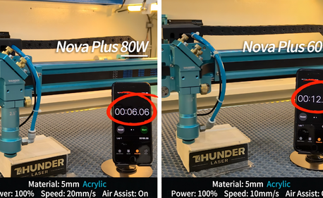 Témoin du boost de vitesse! Nova Plus 80W vs 60W Laser Showdown