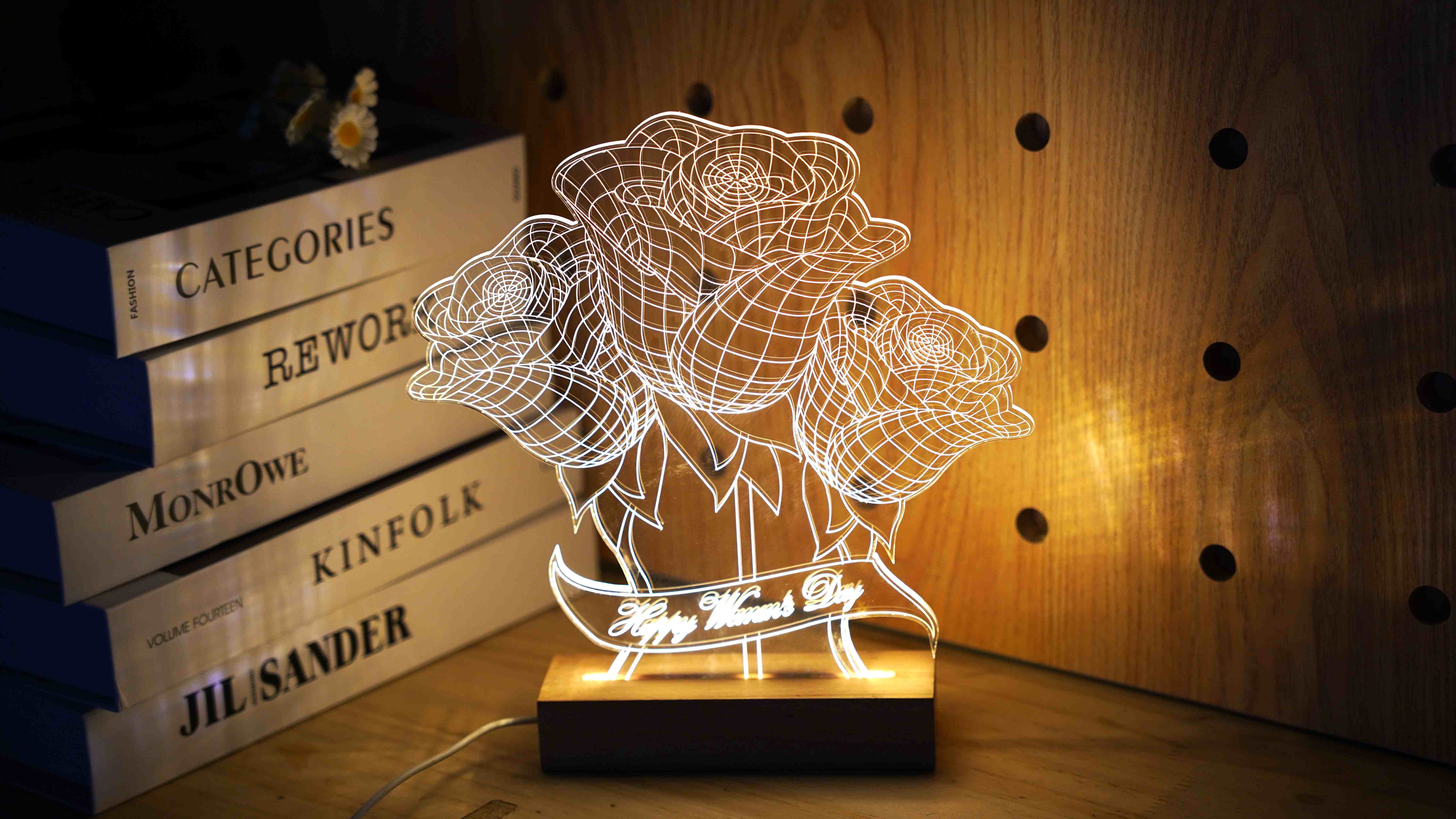 vector engraving on wood